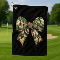 Camo Coquette Bow Hunting Camouflage Old Hunter Golf Towel thumb 1