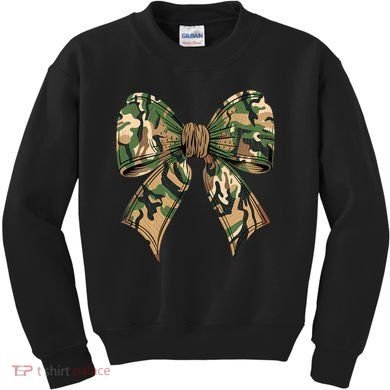 Camo Coquette Bow Hunting Camouflage Old Hunter Kids Sweatshirt