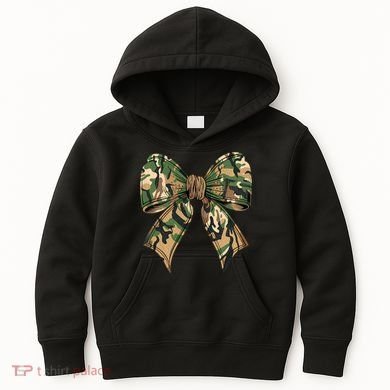 Camo Coquette Bow Hunting Camouflage Old Hunter Kids Hoodie