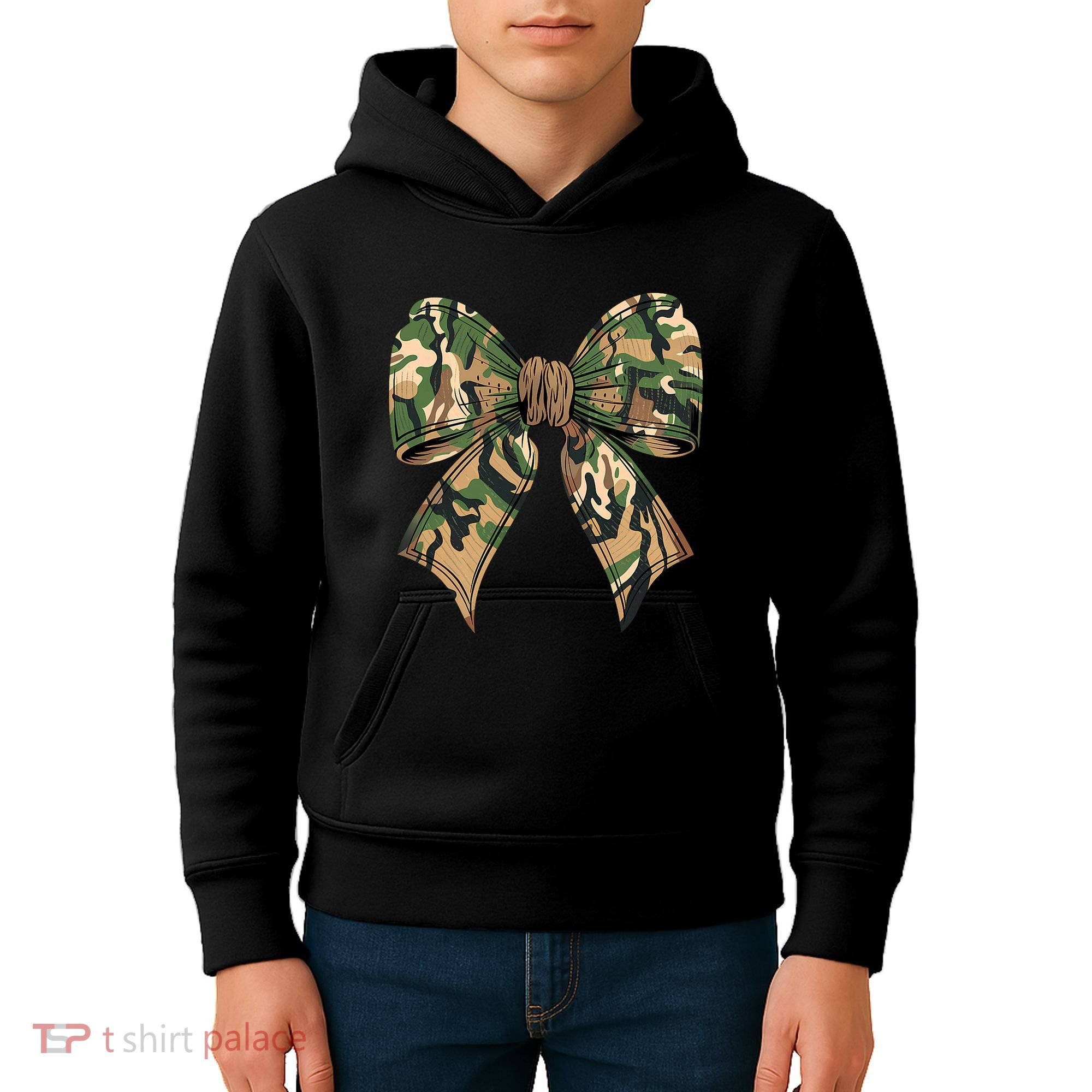 Camo Coquette Bow Hunting Camouflage Old Hunter Kids Hoodie
