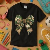 Camo Coquette Bow Hunting Camouflage Old Hunter Kids T-Shirt thumb 3