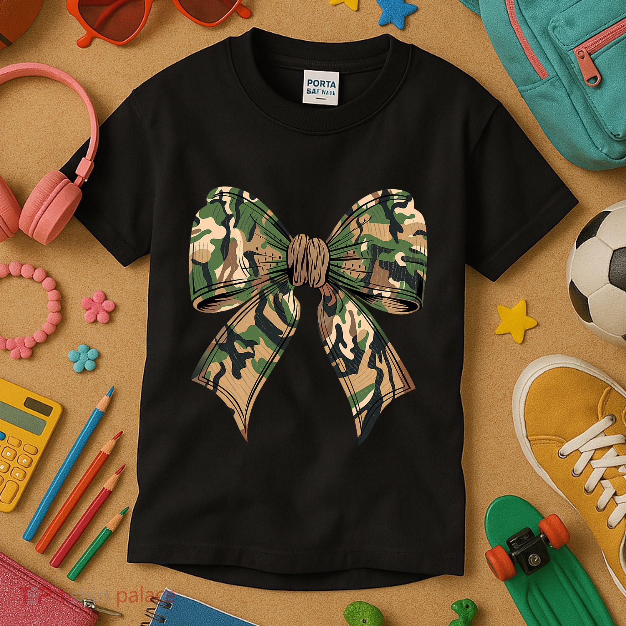 Camo Coquette Bow Hunting Camouflage Old Hunter Kids T-Shirt