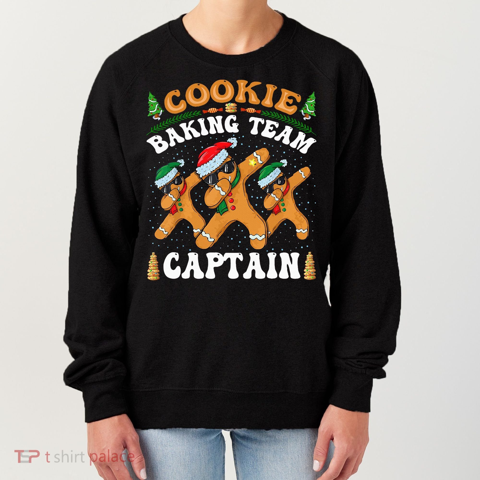 Christmas Cookie Baking Team Captain Gingerbread Apron Women's Sweatshirt