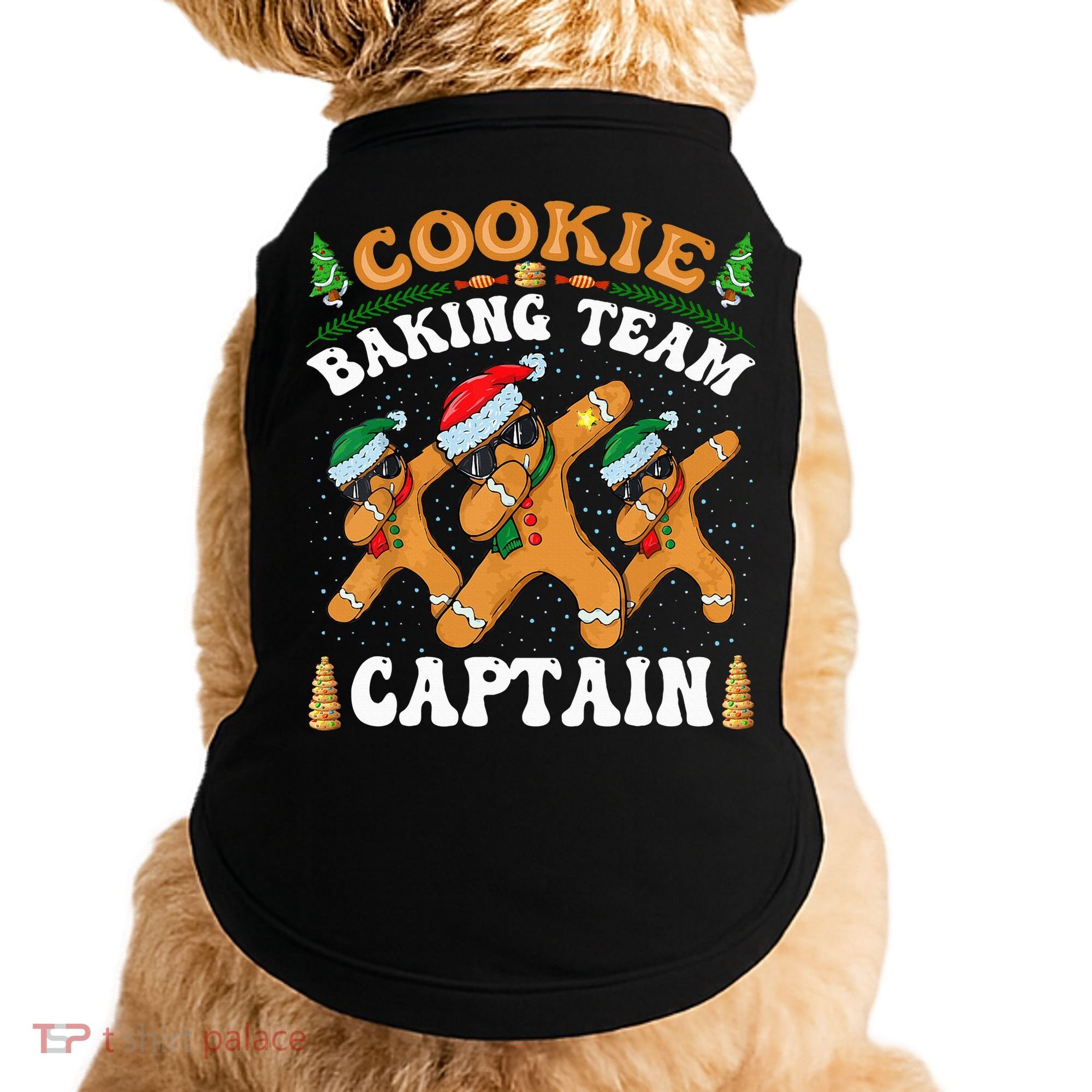 Christmas Cookie Baking Team Captain Gingerbread Apron Doggie Tank