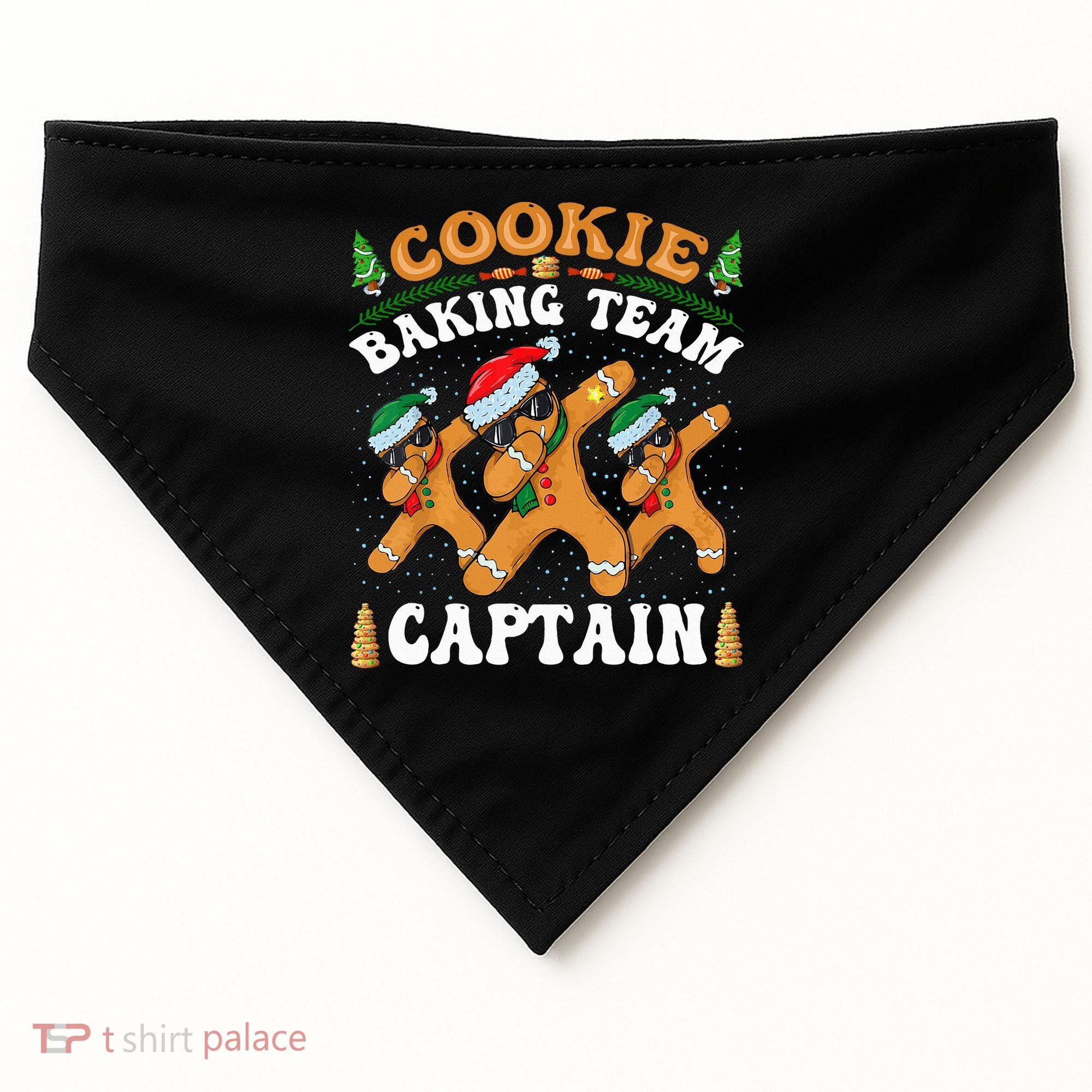 Christmas Cookie Baking Team Captain Gingerbread Apron USA-Made Doggie Bandana