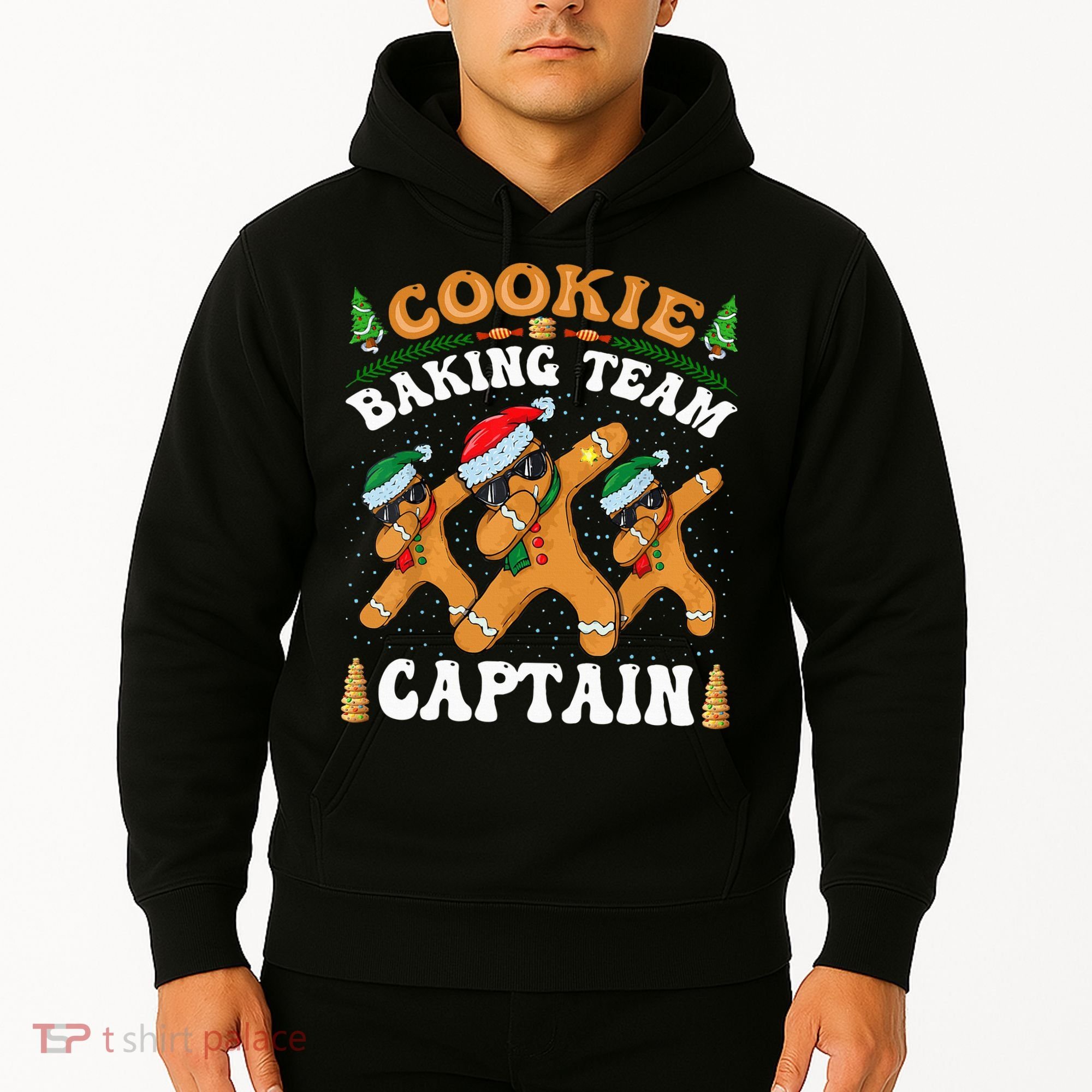 Christmas Cookie Baking Team Captain Gingerbread Apron Hoodie