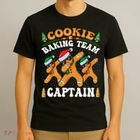 Christmas Cookie Baking Team Captain Gingerbread Apron T-Shirt thumb 3