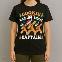 Christmas Cookie Baking Team Captain Gingerbread Apron T-Shirt thumb 4