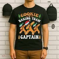 Christmas Cookie Baking Team Captain Gingerbread Apron T-Shirt thumb 6