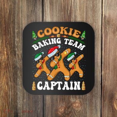 Christmas Cookie Baking Team Captain Gingerbread Apron Coaster