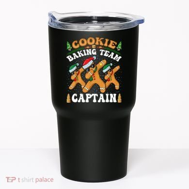 Christmas Cookie Baking Team Captain Gingerbread Apron Tumbler