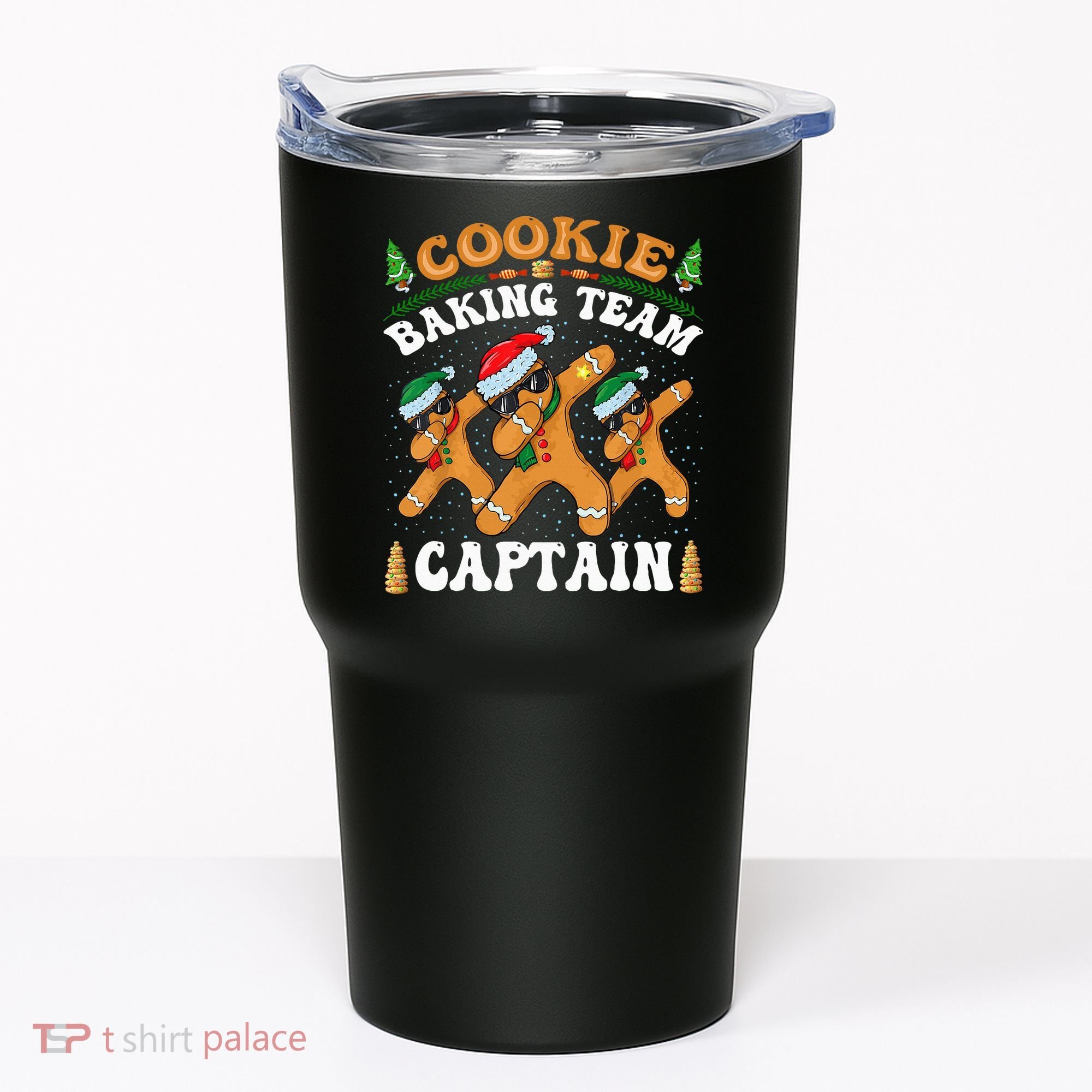 Christmas Cookie Baking Team Captain Gingerbread Apron Tumbler