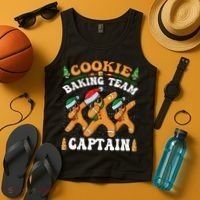 Christmas Cookie Baking Team Captain Gingerbread Apron Tank Top thumb 4