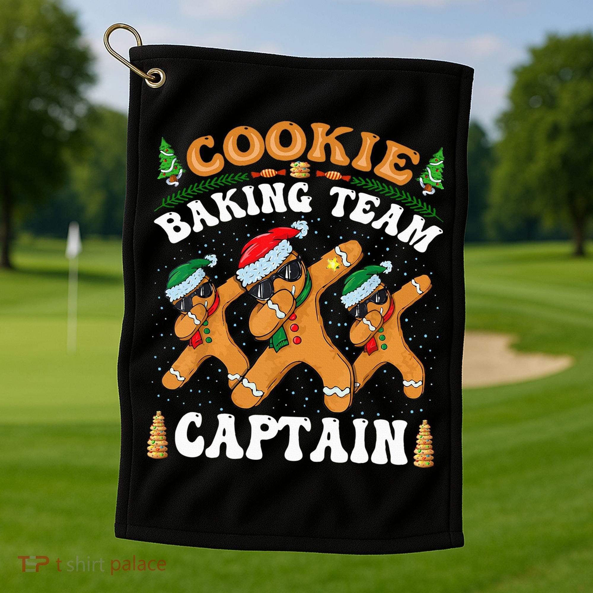 Christmas Cookie Baking Team Captain Gingerbread Apron Golf Towel