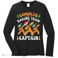 Christmas Cookie Baking Team Captain Gingerbread Apron Women's Long Sleeve Shirt thumb 0