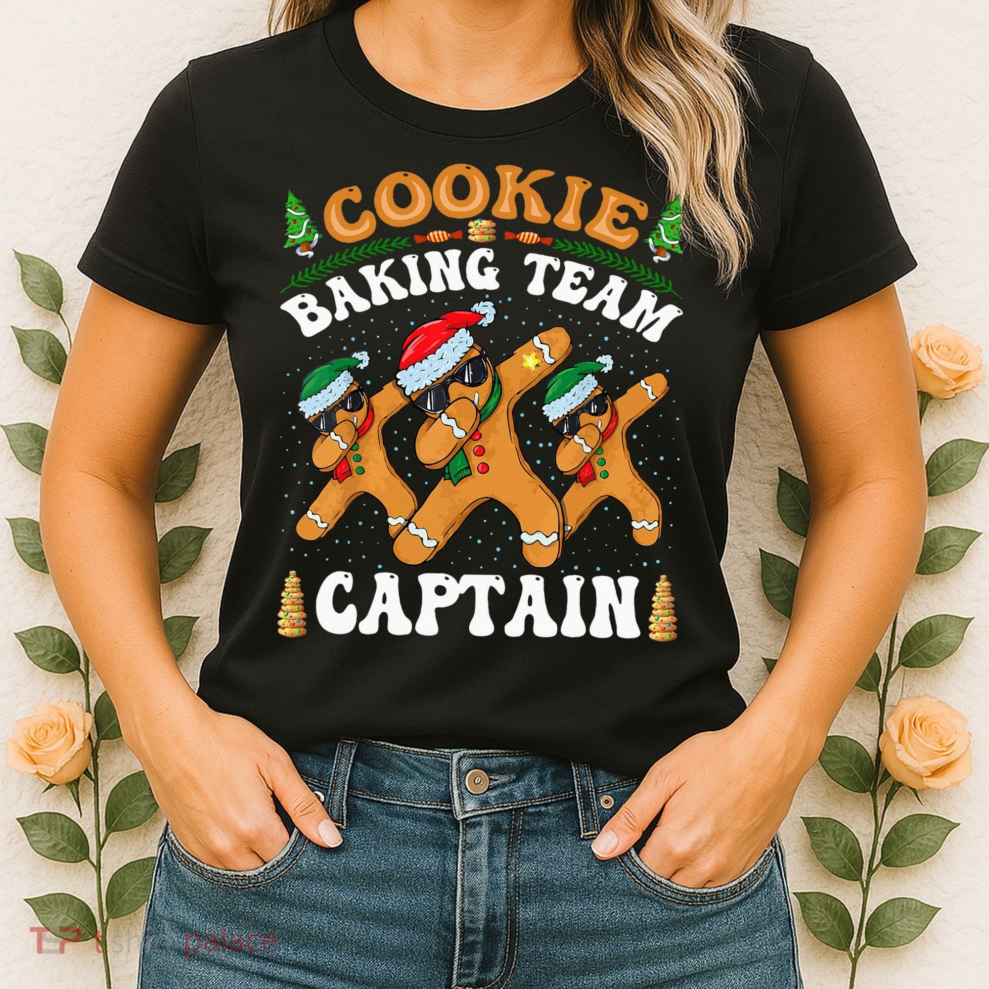 Christmas Cookie Baking Team Captain Gingerbread Apron Women's T-Shirt