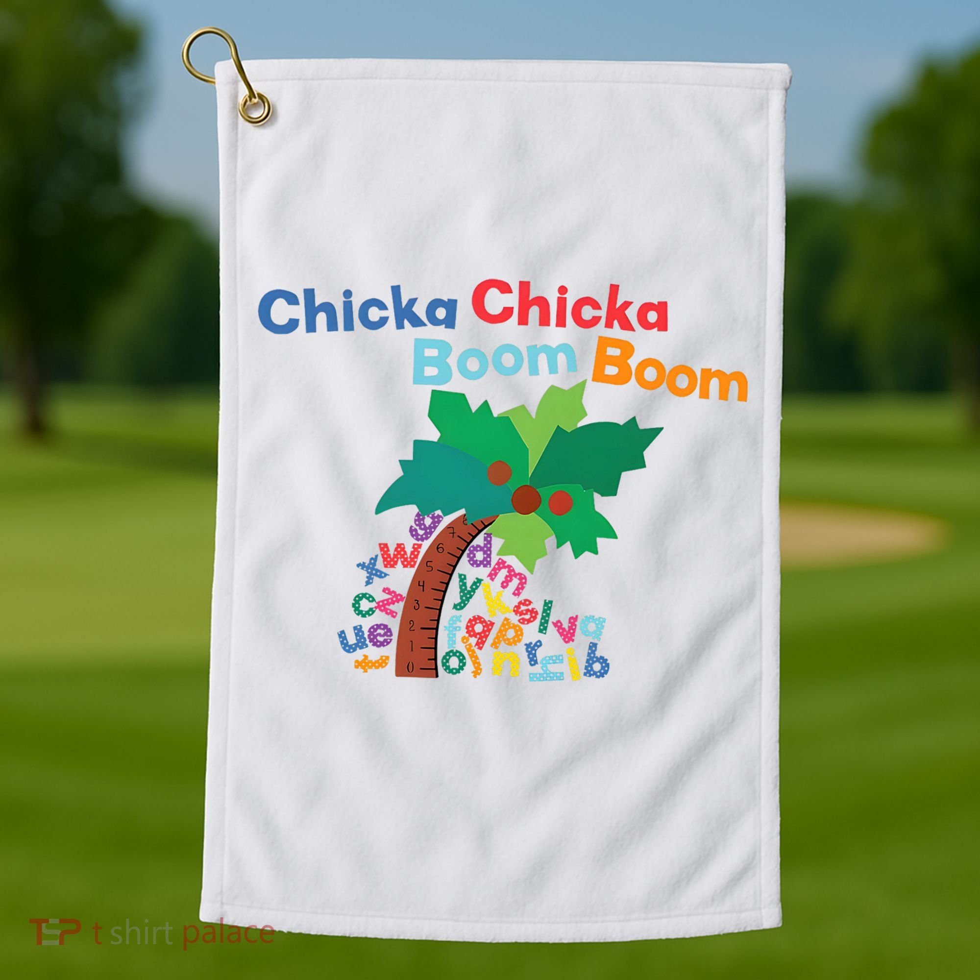 Chicka Chicka Boom Boom Costume Halloween Decorations Gifts Golf Towel