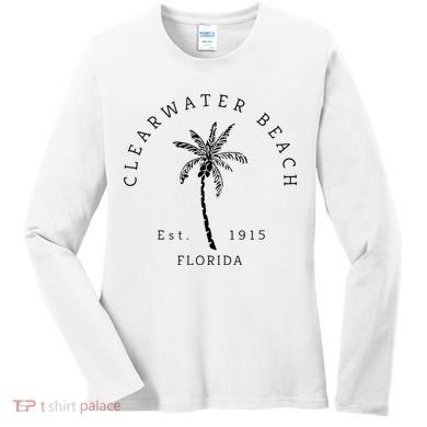 Cool Clearwater Beach Original Florida Beaches Women's Long Sleeve Shirt