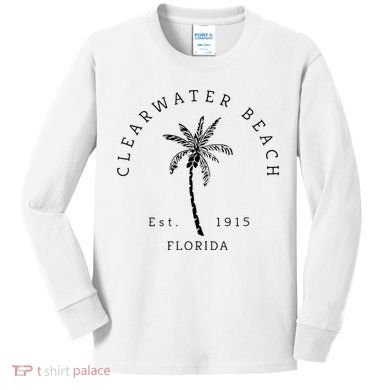 Cool Clearwater Beach Original Florida Beaches Kids Long Sleeve Shirt