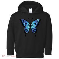 Cute Colorful Blue Butterfly Toddler Hoodie thumb 0