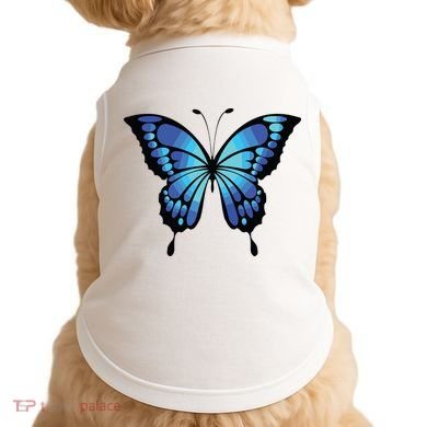 Cute Colorful Blue Butterfly Doggie Tank