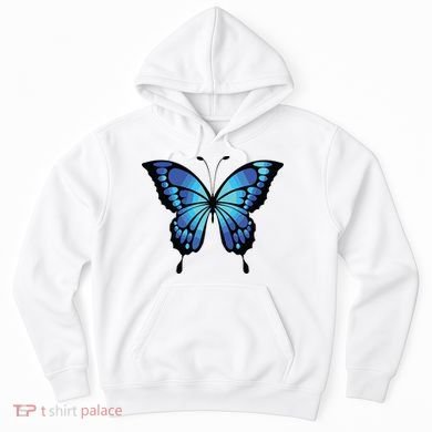 Cute Colorful Blue Butterfly Hoodie