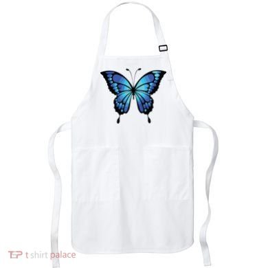 Cute Colorful Blue Butterfly Apron