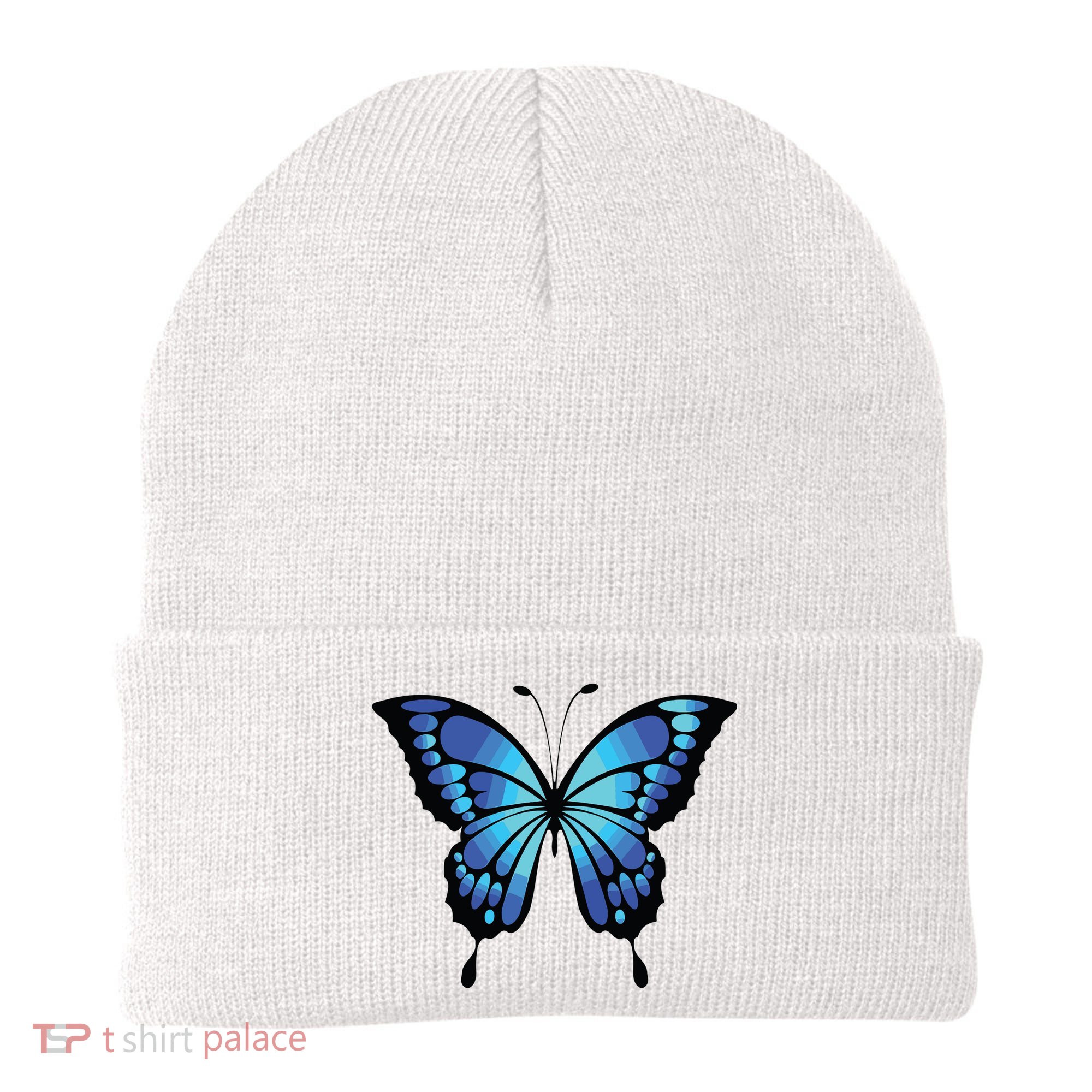 Cute Colorful Blue Butterfly Beanie