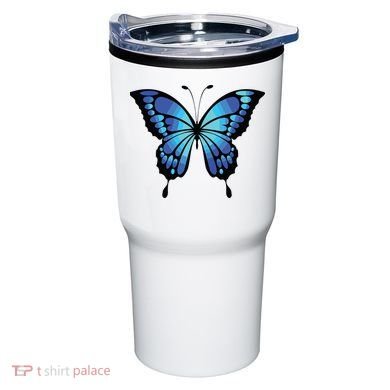 Cute Colorful Blue Butterfly Tumbler