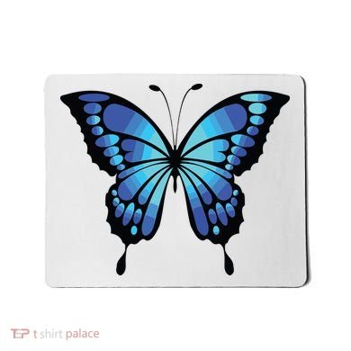 Cute Colorful Blue Butterfly Mousepad