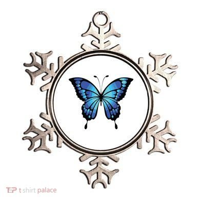 Cute Colorful Blue Butterfly Ornament