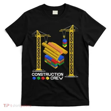 Construction Crew Building Blocks Master Builder T-Shirt