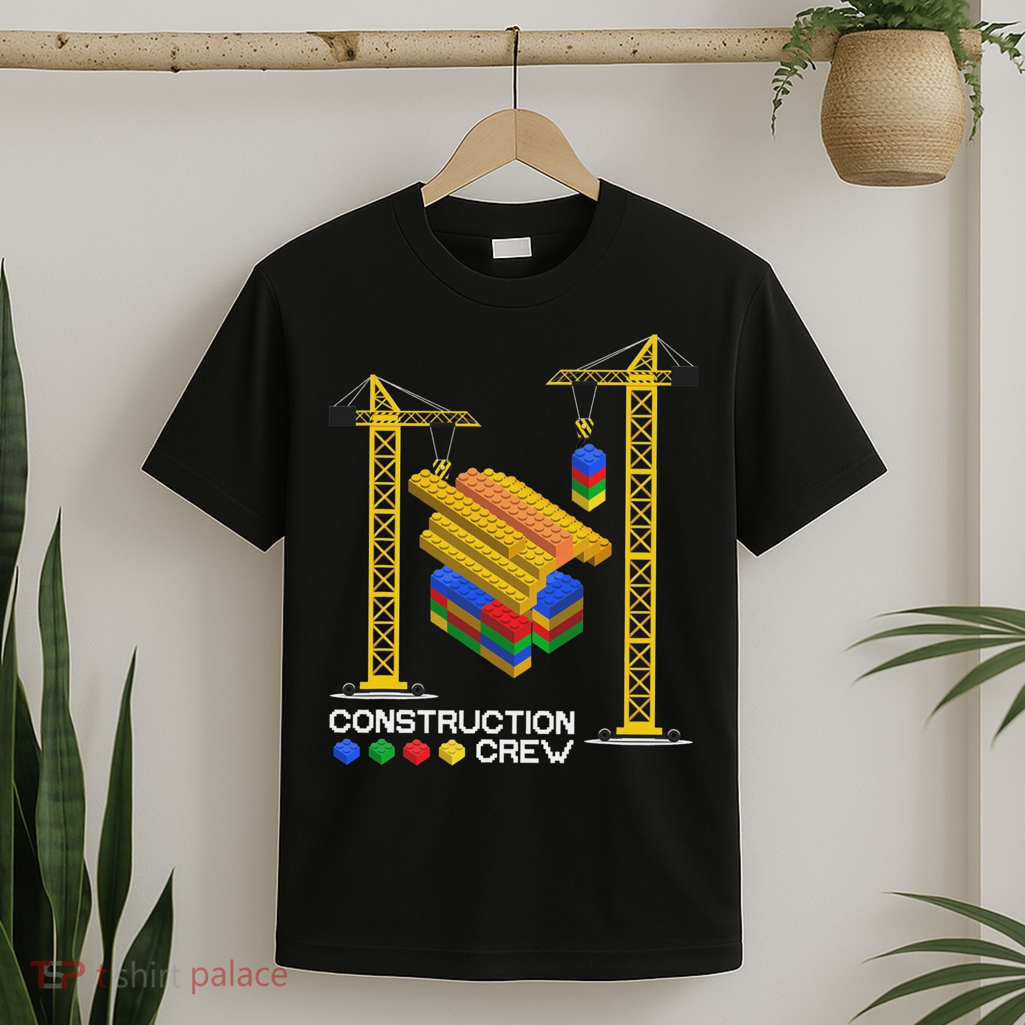 Construction Crew Building Blocks Master Builder T-Shirt