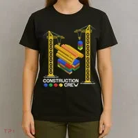 Construction Crew Building Blocks Master Builder T-Shirt thumb 4