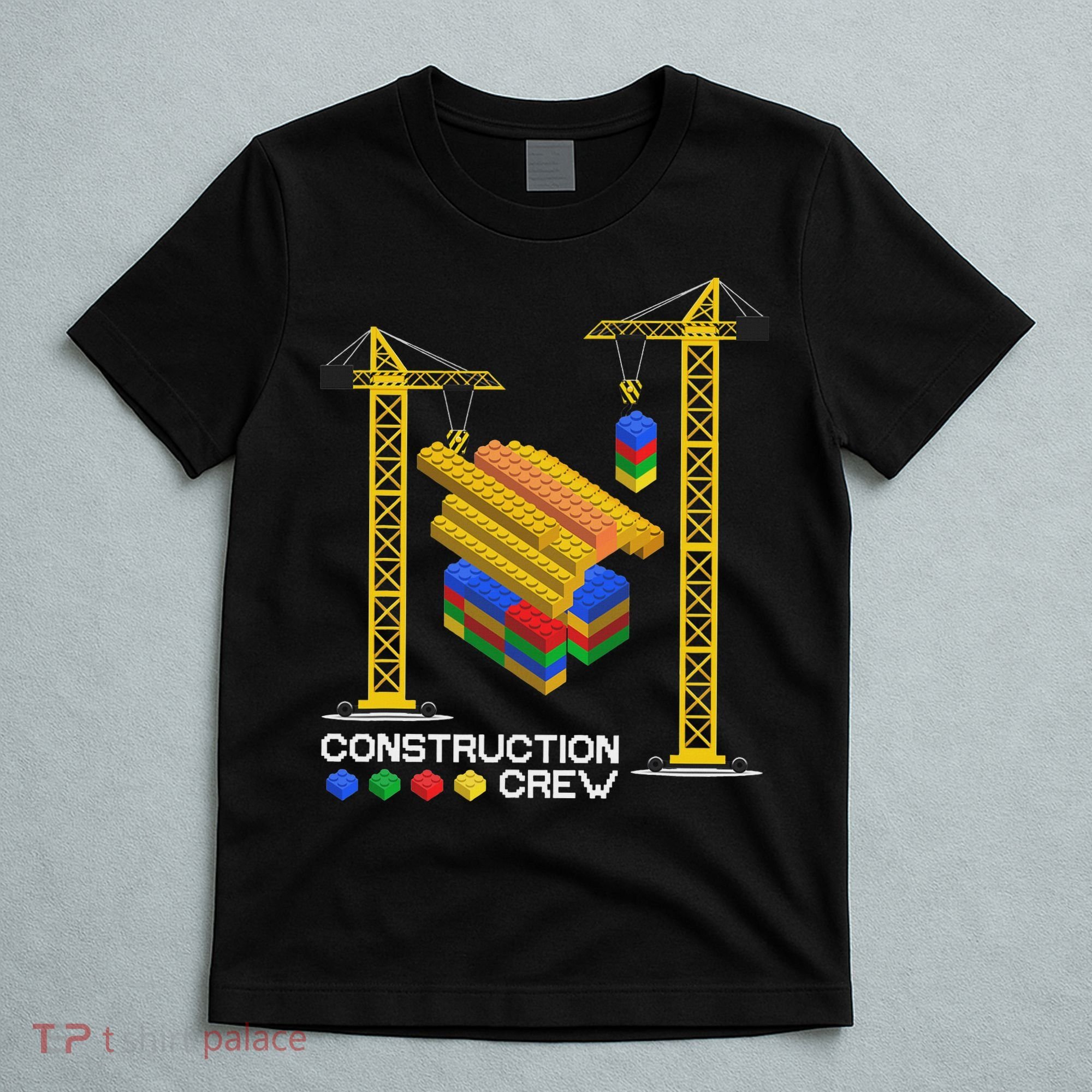 Construction Crew Building Blocks Master Builder T-Shirt