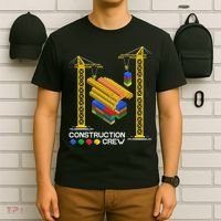Construction Crew Building Blocks Master Builder T-Shirt thumb 6