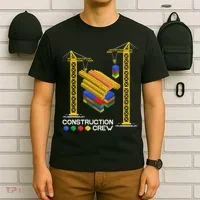 Construction Crew Building Blocks Master Builder T-Shirt thumb 6