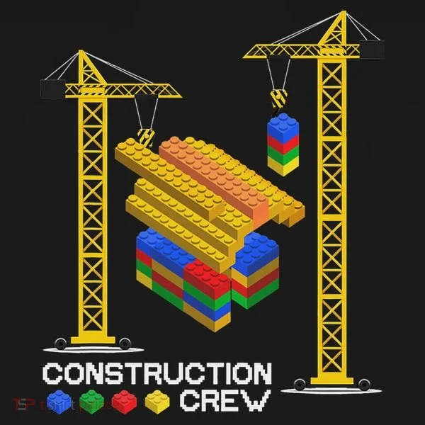 Construction Crew Building Blocks Master Builder Backpack