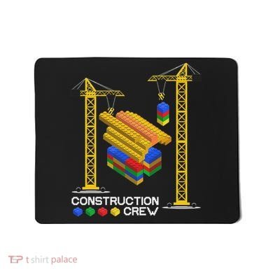 Construction Crew Building Blocks Master Builder Mousepad