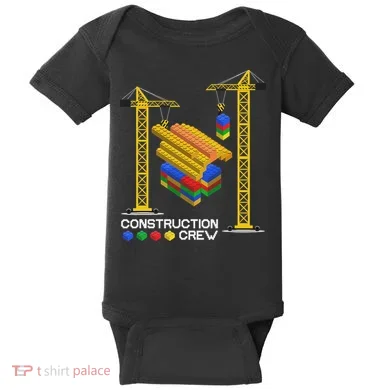 Construction Crew Building Blocks Master Builder Baby Bodysuit