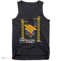 Construction Crew Building Blocks Master Builder Tank Top thumb 0