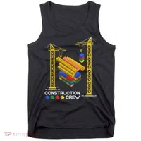 Construction Crew Building Blocks Master Builder Tank Top thumb 0