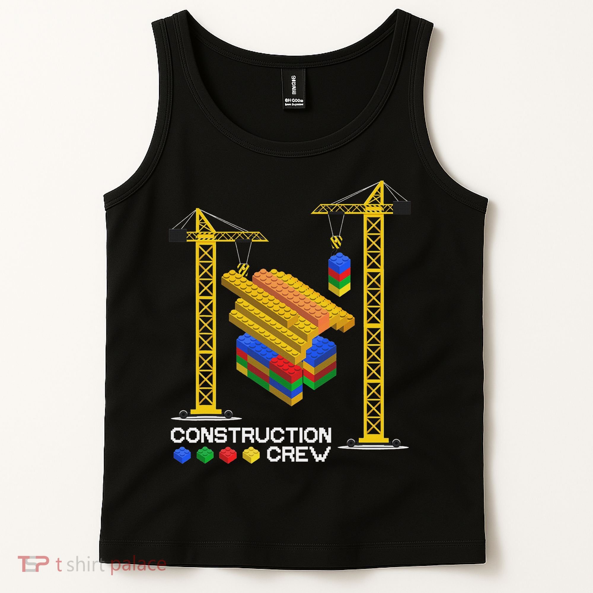 Construction Crew Building Blocks Master Builder Tank Top