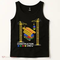 Construction Crew Building Blocks Master Builder Tank Top thumb 2