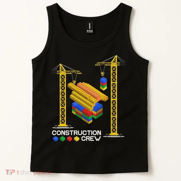 Construction Crew Building Blocks Master Builder Tank Top
