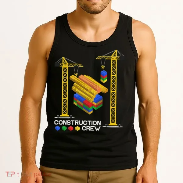 Construction Crew Building Blocks Master Builder Tank Top