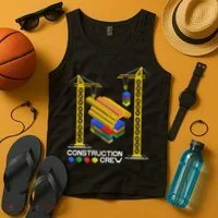 Construction Crew Building Blocks Master Builder Tank Top thumb 4
