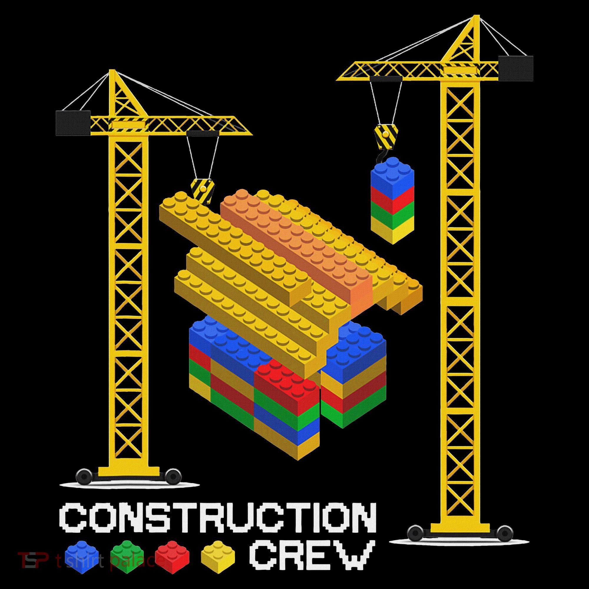 Construction Crew Building Blocks Master Builder Tank Top
