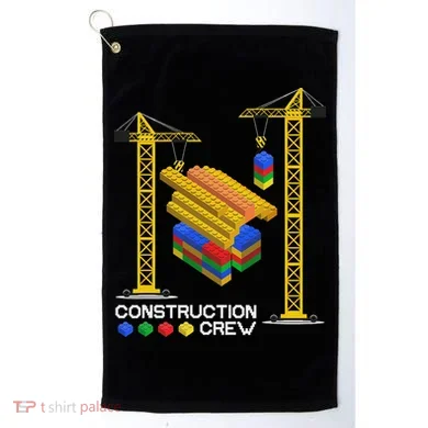 Construction Crew Building Blocks Master Builder Golf Towel