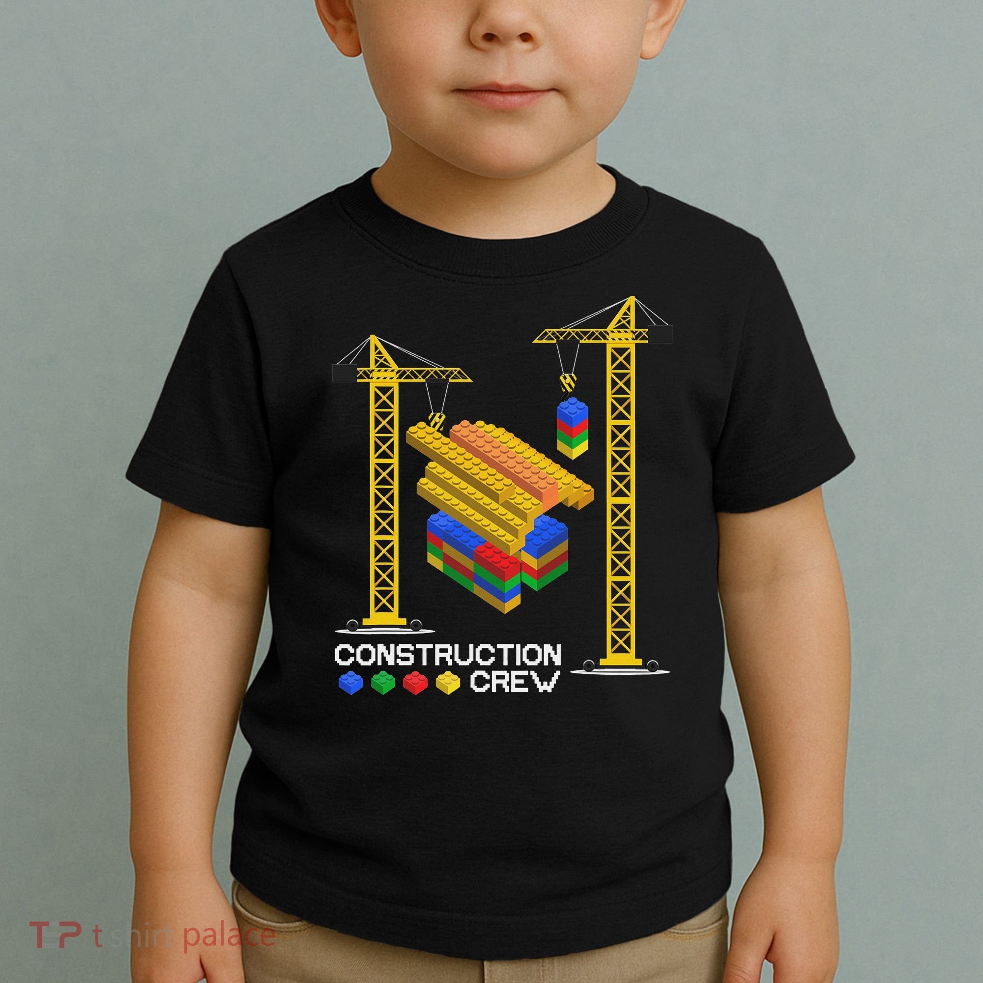 Construction Crew Building Blocks Master Builder Toddler T-Shirt